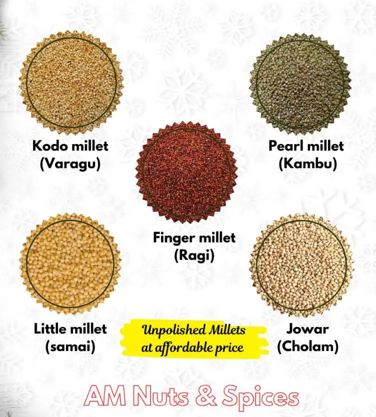 Millets combo pack with ragi and other grains — AM Nuts & Spices